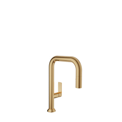 Baril - Tube Single hole bar / prep kitchen faucet with 2-function pull-down spray