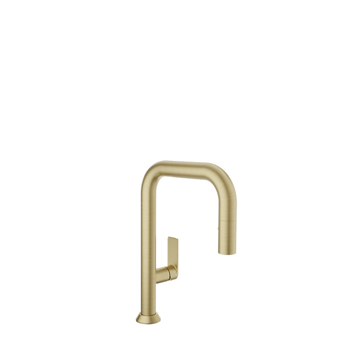 Baril - Tube Single hole bar / prep kitchen faucet with 2-function pull-down spray