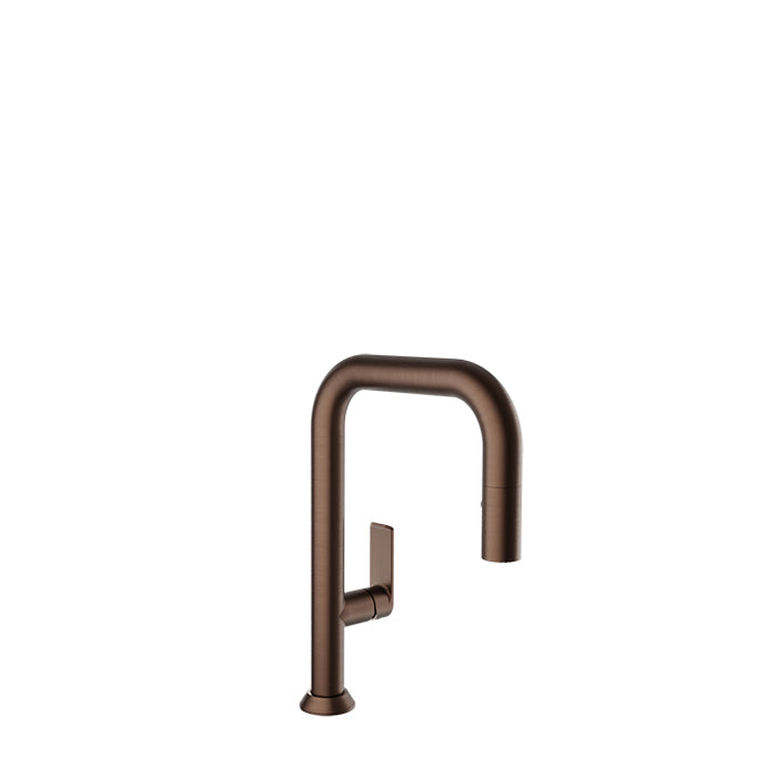 Baril - Tube Single hole bar / prep kitchen faucet with 2-function pull-down spray