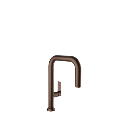 Baril - Tube Single hole bar / prep kitchen faucet with 2-function pull-down spray