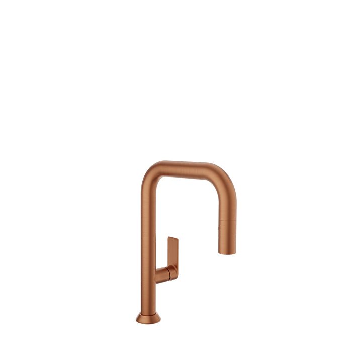 Baril - Tube Single hole bar / prep kitchen faucet with 2-function pull-down spray