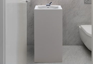 MTI - Petra Sculpturestone Pedestal Sink (19X17)