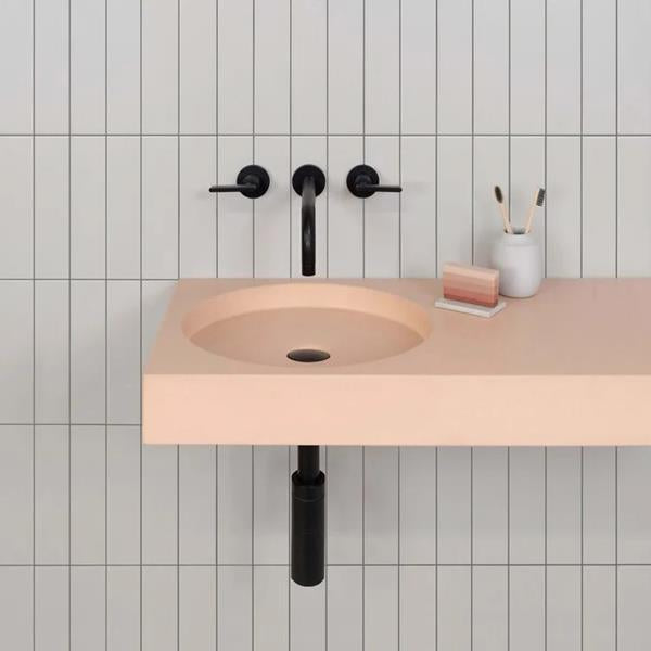 Kast - Cero Concrete Wall Hung Basin - Left-hand basin
