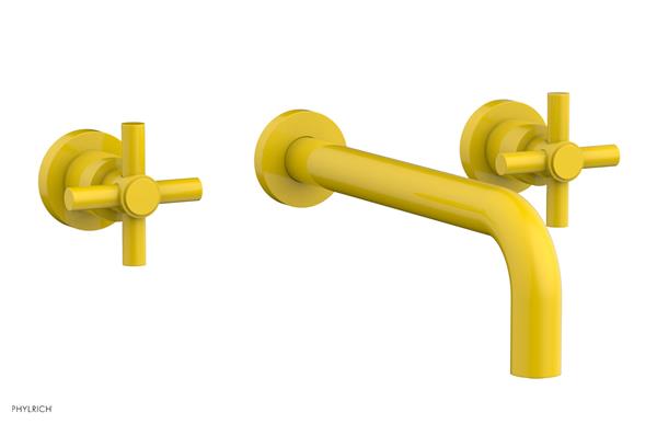 Phylrich - Basic Wall Tub Set 10 Inch Spout - Tubular Cross Handles