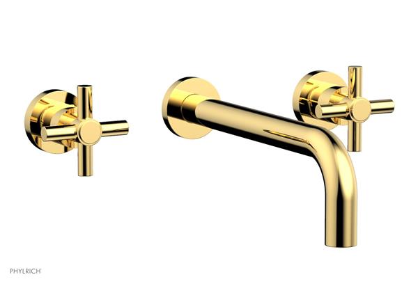 Phylrich - Basic Wall Tub Set 10 Inch Spout - Tubular Cross Handles