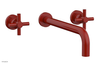 Phylrich - Basic Wall Tub Set 12 Inch Spout - Tubular Cross Handles