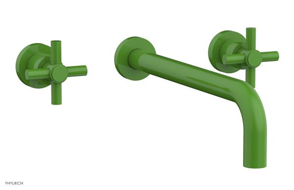 Phylrich - Basic Wall Tub Set 12 Inch Spout - Tubular Cross Handles