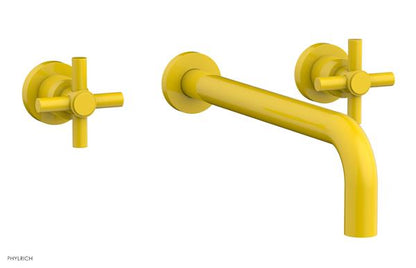 Phylrich - Basic Wall Tub Set 12 Inch Spout - Tubular Cross Handles