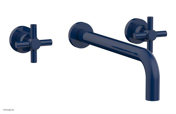 Phylrich - Basic Wall Tub Set 12 Inch Spout - Tubular Cross Handles
