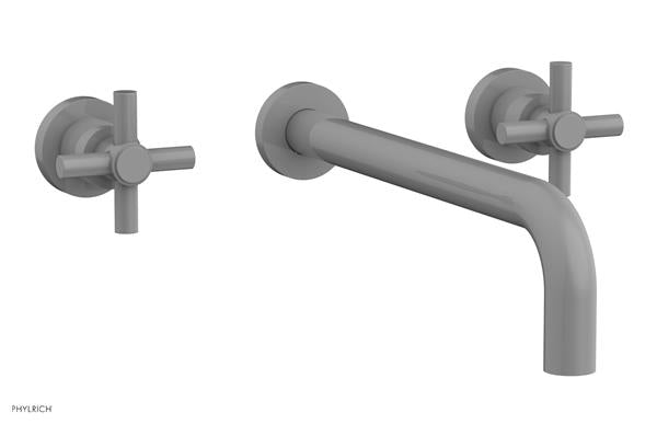 Phylrich - Basic Wall Tub Set 12 Inch Spout - Tubular Cross Handles