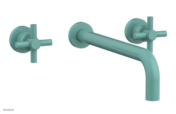 Phylrich - Basic Wall Tub Set 12 Inch Spout - Tubular Cross Handles