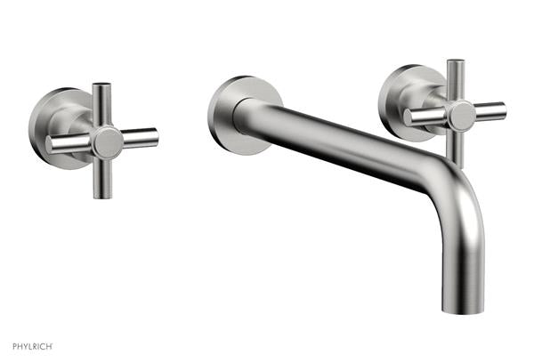 Phylrich - Basic Wall Tub Set 12 Inch Spout - Tubular Cross Handles