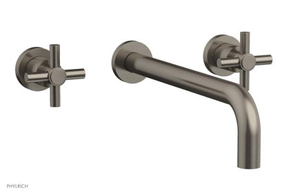 Phylrich - Basic Wall Tub Set 12 Inch Spout - Tubular Cross Handles