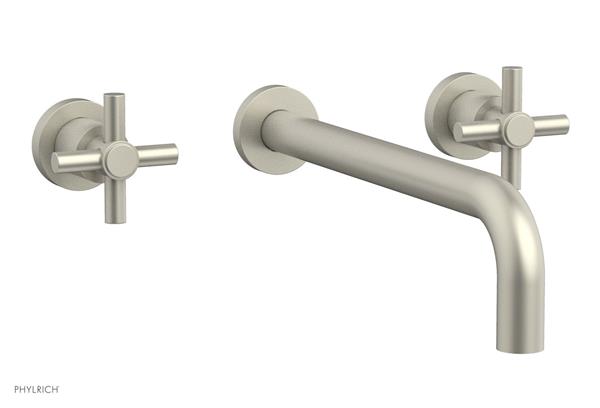 Phylrich - Basic Wall Tub Set 12 Inch Spout - Tubular Cross Handles