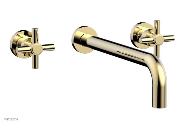 Phylrich - Basic Wall Tub Set 12 Inch Spout - Tubular Cross Handles