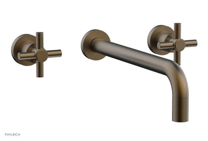Phylrich - Basic Wall Tub Set 12 Inch Spout - Tubular Cross Handles