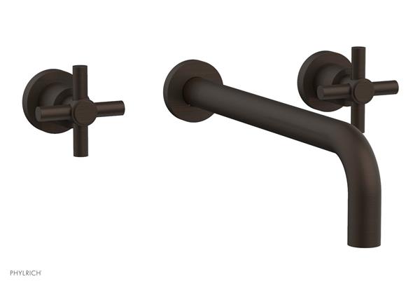 Phylrich - Basic Wall Tub Set 12 Inch Spout - Tubular Cross Handles