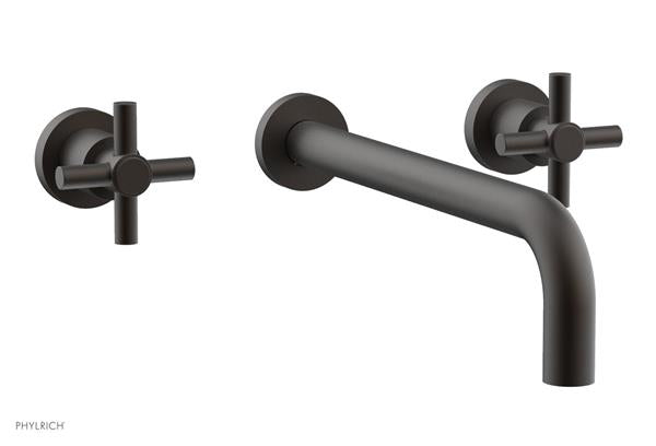 Phylrich - Basic Wall Tub Set 12 Inch Spout - Tubular Cross Handles