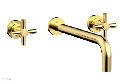 Phylrich - Basic Wall Tub Set 12 Inch Spout - Tubular Cross Handles