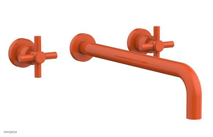 Phylrich - Basic Wall Tub Set 14 Inch Spout - Tubular Cross Handles