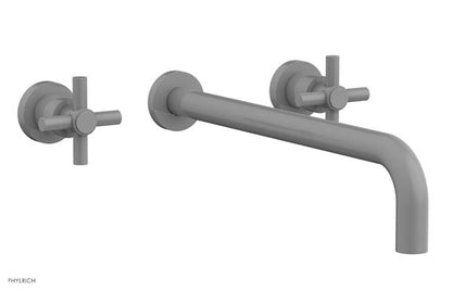 Phylrich - Basic Wall Tub Set 14 Inch Spout - Tubular Cross Handles