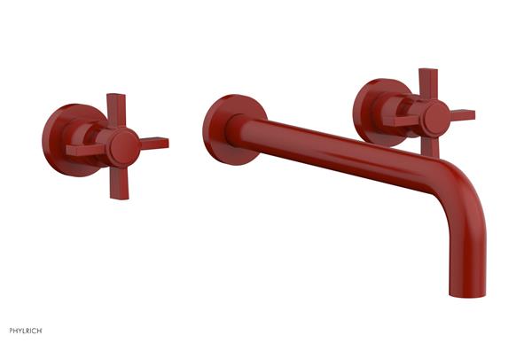 Phylrich - Basic Wall Tub Set 12 Inch Spout - Blade Cross Handles