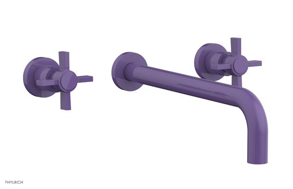 Phylrich - Basic Wall Tub Set 12 Inch Spout - Blade Cross Handles