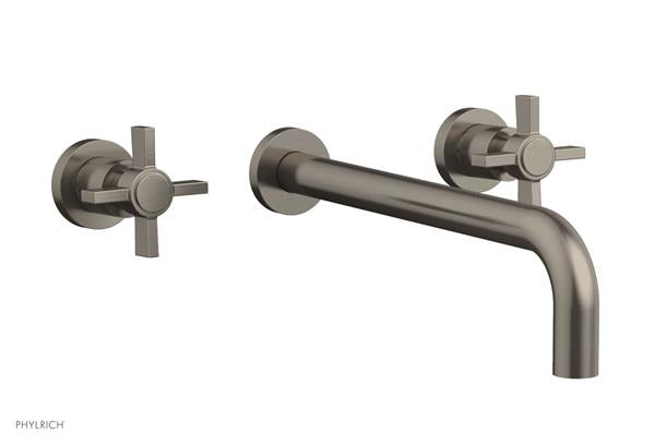 Phylrich - Basic Wall Tub Set 12 Inch Spout - Blade Cross Handles