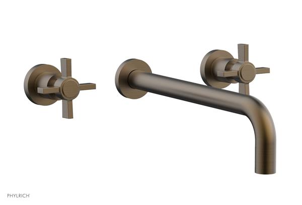 Phylrich - Basic Wall Tub Set 12 Inch Spout - Blade Cross Handles