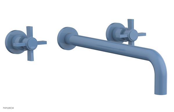 Phylrich - Basic Wall Tub Set 14 Inch Spout - Blade Cross Handles