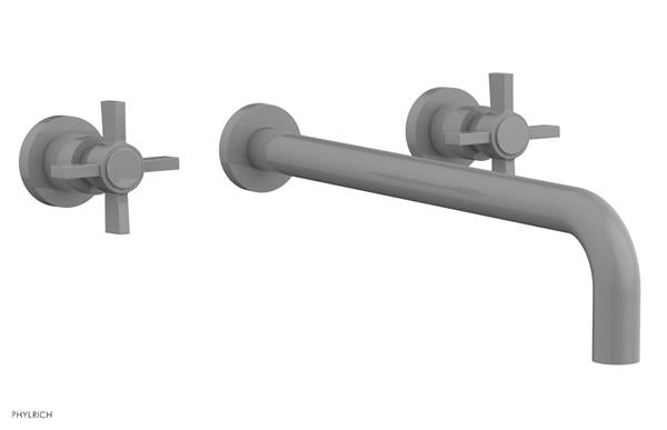 Phylrich - Basic Wall Tub Set 14 Inch Spout - Blade Cross Handles