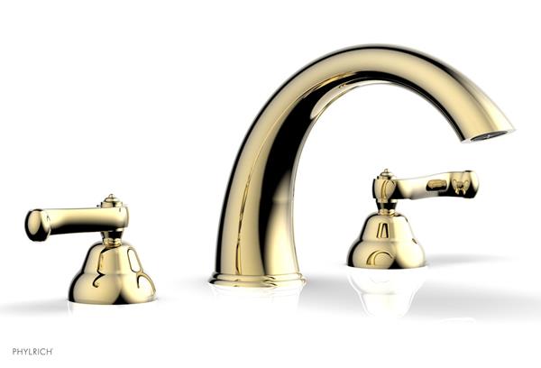 Phylrich - Revere & Savannah Deck Tub Complete Set - Curved Lever Handles
