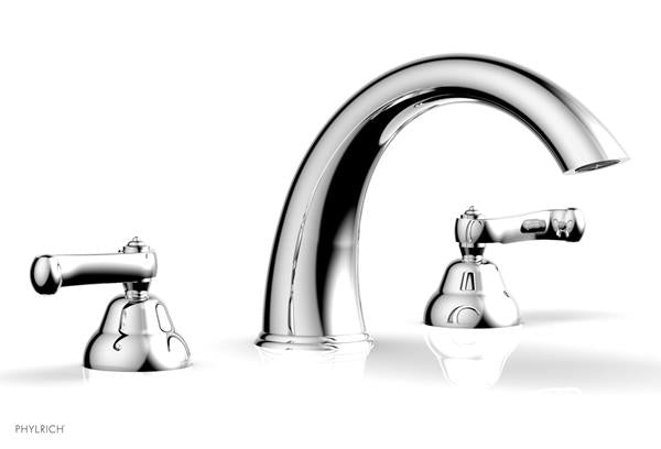 Phylrich - Revere & Savannah Deck Tub Complete Set - Curved Lever Handles