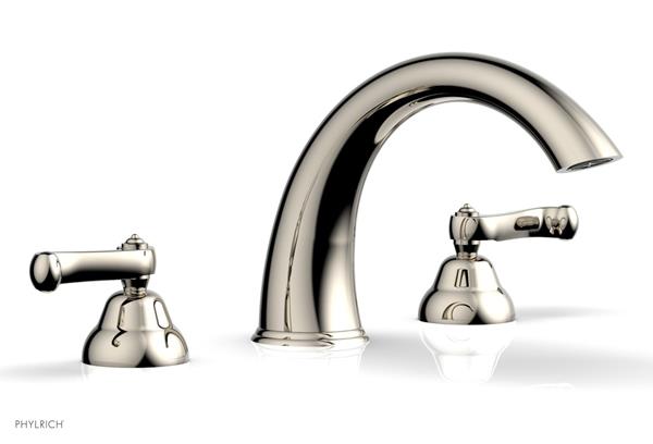 Phylrich - Revere & Savannah Deck Tub Complete Set - Curved Lever Handles
