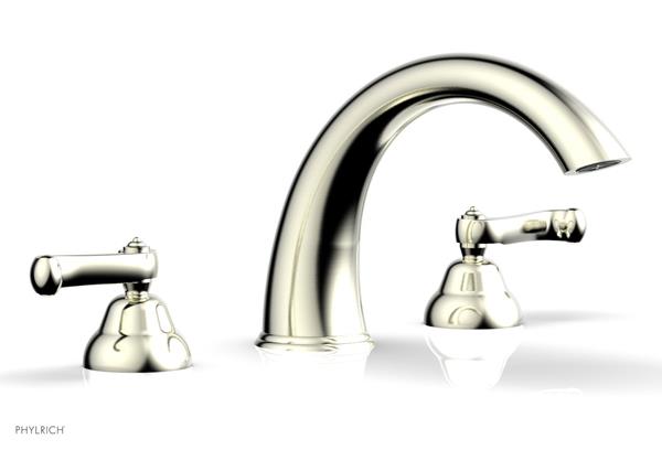 Phylrich - Revere & Savannah Deck Tub Complete Set - Curved Lever Handles