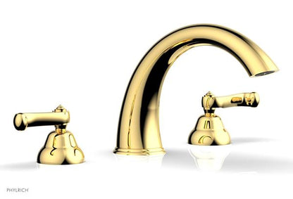 Phylrich - Revere & Savannah Deck Tub Complete Set - Curved Lever Handles