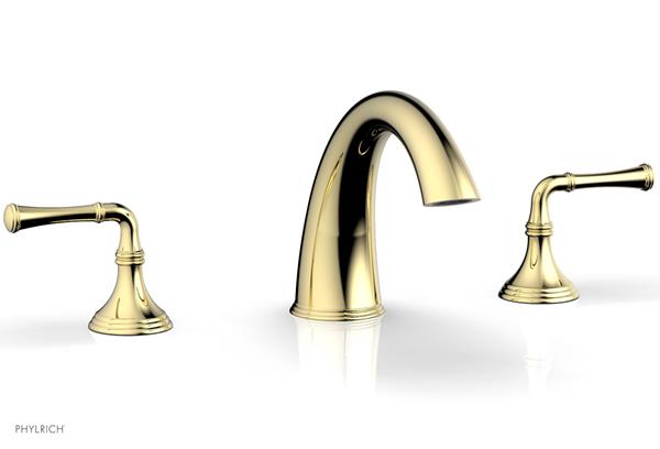 Phylrich - 3Ring Deck Tub Complete Set Trim Ony - Straight Lever Hanldes