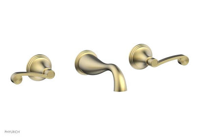 Phylrich - 3Ring Wall Tub Complete Set Trim Only - Curved Lever Hanldes