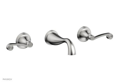 Phylrich - 3Ring Wall Tub Complete Set Trim Only - Curved Lever Hanldes