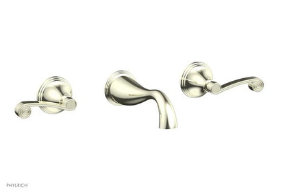 Phylrich - 3Ring Wall Tub Complete Set Trim Only - Curved Lever Hanldes