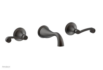 Phylrich - 3Ring Wall Tub Complete Set Trim Only - Curved Lever Hanldes