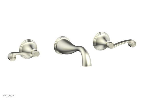 Phylrich - 3Ring Wall Tub Complete Set Trim Only - Curved Lever Hanldes