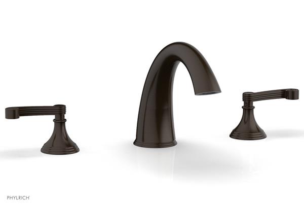 Phylrich - 3Ring Deck Tub Complete Set Trim Ony - Curved Lever Hanldes