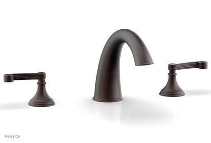 Phylrich - 3Ring Deck Tub Complete Set Trim Ony - Curved Lever Hanldes