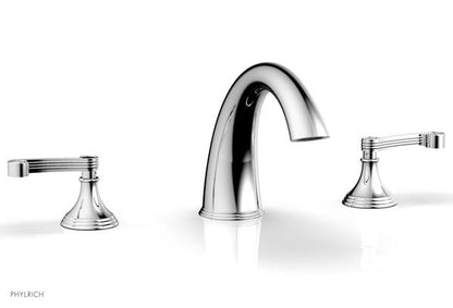 Phylrich - 3Ring Deck Tub Complete Set Trim Ony - Curved Lever Hanldes