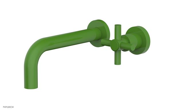 Phylrich - Basic 7-1/2 Inch Single Handle Wall Lavatory Set - Tubular Cross Handle