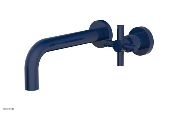 Phylrich - Basic 7-1/2 Inch Single Handle Wall Lavatory Set - Tubular Cross Handle