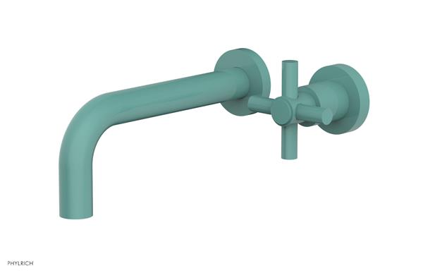 Phylrich - Basic 7-1/2 Inch Single Handle Wall Lavatory Set - Tubular Cross Handle