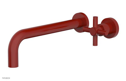 Phylrich - Basic 10 Inch Single Handle Wall Lavatory Set - Tubular Cross Handle