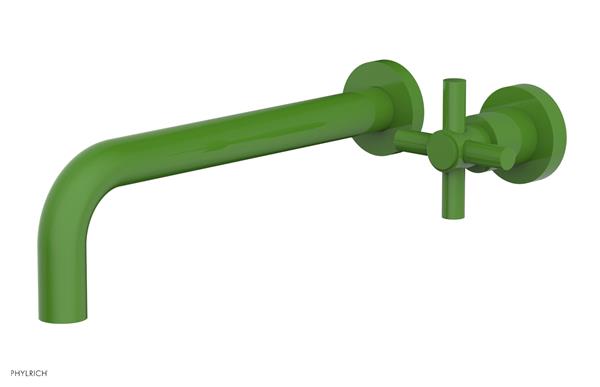 Phylrich - Basic 10 Inch Single Handle Wall Lavatory Set - Tubular Cross Handle